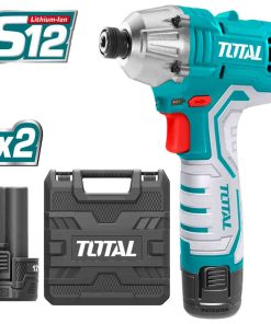 شنيور شحن 12 فولت مفك سنون 100 نيوتن 1/4" 2 بطارية_TIRLI1201