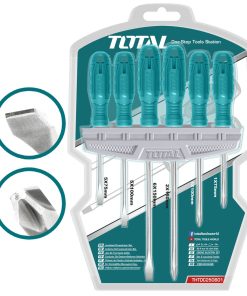 طقم مفك توتال 6 قطع بلاستيك(3 صليبة+3 عادة)THTDC250601
