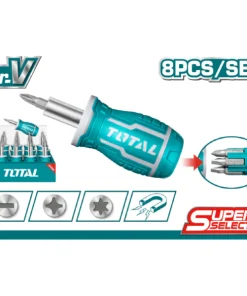 TACSDS0706_طقم مفك سنون 8قطع راتشة توتال